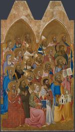 欧洲12-19世纪油画三_CIONE, Jacopo di - Adoring Saints - Left Main Tier Panel